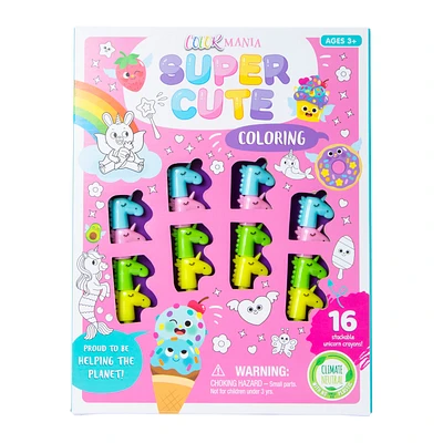 super cute unicorns coloring book & crayons