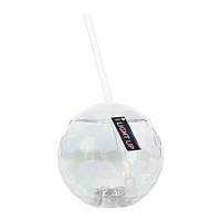 Light Up Disco Ball Sipper And Straw
