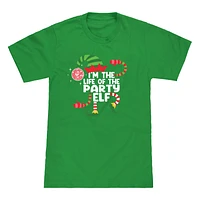 Kid's Party Elf Family Christmas Graphic Tee