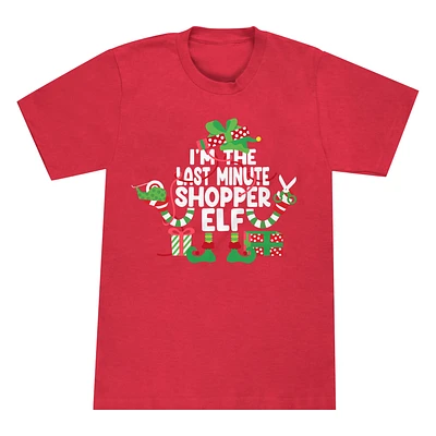 Shopper Elf Family Christmas Graphic Tee
