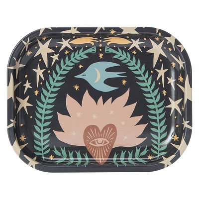 Peace Print Decorative Tray 5.9in