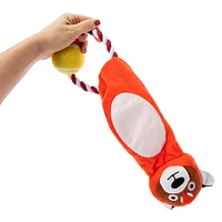 Crinkle Critter & Rope Dog Toy