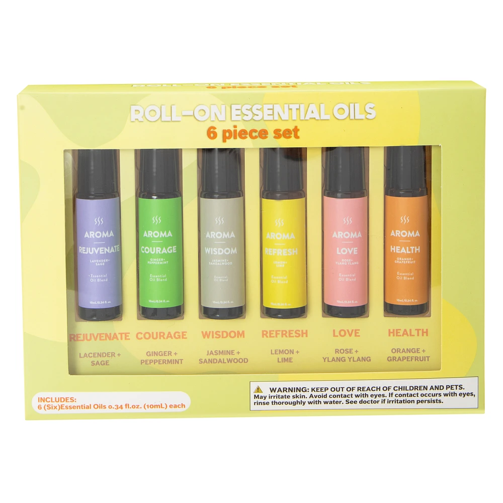 Roll-On Essential Oils 6-Piece