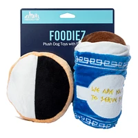 Foodie Plush Dog Toys 2-Count