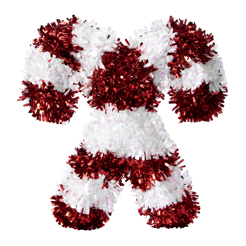 Tinsel Candy Cane Wreath 18in