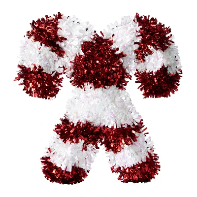Tinsel Candy Cane Wreath 18in