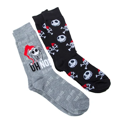 The Nightmare Before Christmas Mens Crew Socks 2-pack