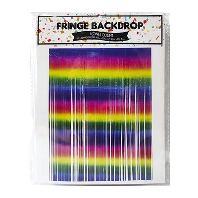 Rainbow Fringe Backdrop 48in X 60in