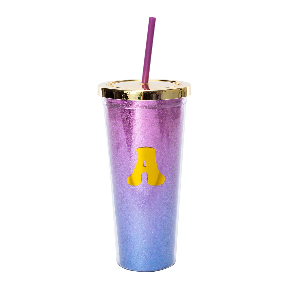 Gold Monogram Tumbler 24oz