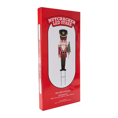 Holiday Nutcracker LED Stake 40in