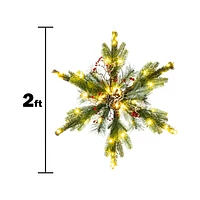 XL LED snowflake wreath 24in x 4.5in