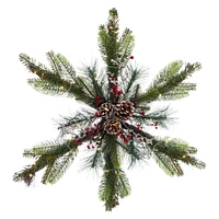 XL LED snowflake wreath 24in x 4.5in