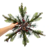 XL LED snowflake wreath 24in x 4.5in