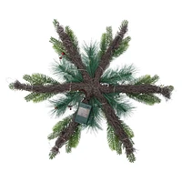 XL LED snowflake wreath 24in x 4.5in