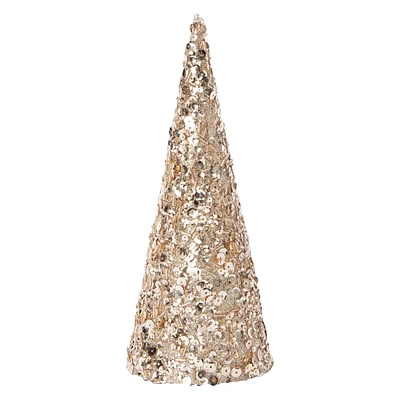 Sequin Cone Christmas Tree 9in