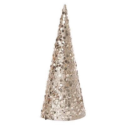 Sequin Cone Christmas Tree 11in