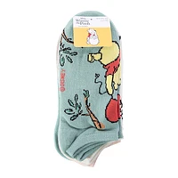 Ladies Disney Winne The Pooh No-Show Socks 5-Pack