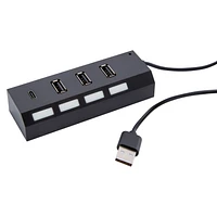 4-Port USB Hub With LED Indicators