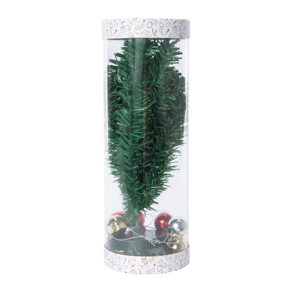 Mini Christmas Tree With Ornaments 10in