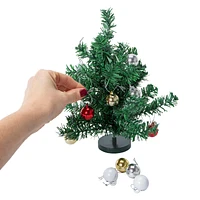 Mini Christmas Tree With Ornaments 10in