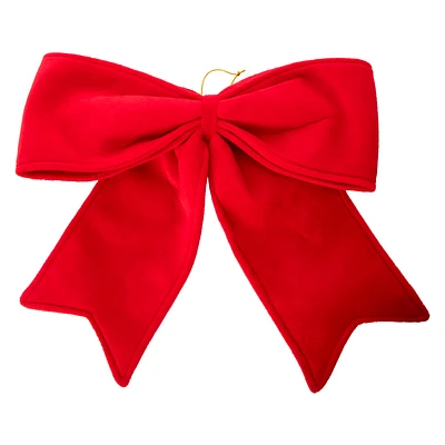 big red christmas bow 24in x 7in