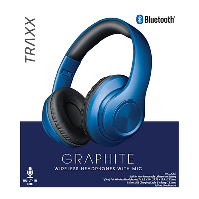 Graphite Bluetooth® Wireless Headphones With Mic