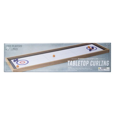 Wooden Tabletop Curling Game 45in x 11.8in