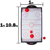 tabletop light up air hockey game 22.8in x 12in