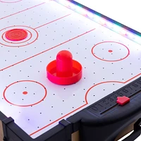 tabletop light up air hockey game 22.8in x 12in