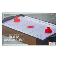 tabletop light up air hockey game 22.8in x 12in