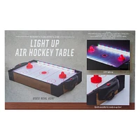 tabletop light up air hockey game 22.8in x 12in