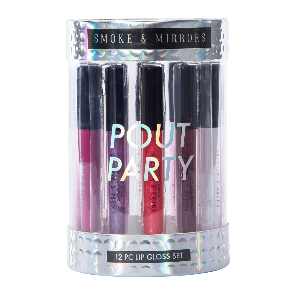 smoke & mirrors pout party lip gloss set 12-count