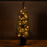 4ft Potted Artificial Christmas Tree With Lights