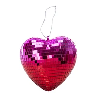 Heart Disco Ball Ornament 6in