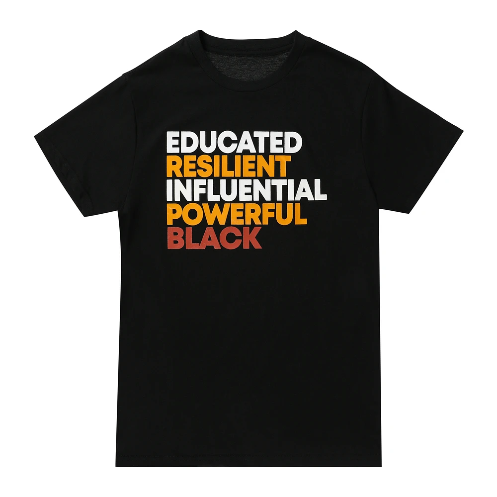 'Educated Resilient Influential Powerful Black' Graphic Tee