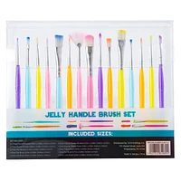 Jelly Handle Paint Brush Set 15-Piece