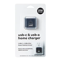 USB-A & USB-C Dual Wall Charger 3.1 Amp