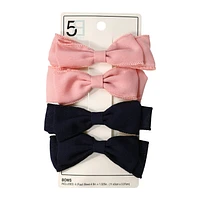 Fabric Bows Hair Accessories 4-Pack