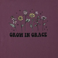 'grow grace' floral graphic tee