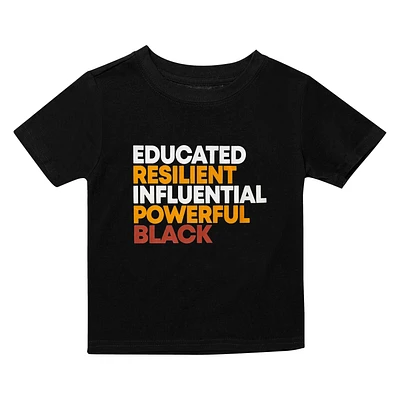 Kid's 'Educated Resilient Influential Powerful Black' Graphic Tee