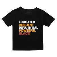 Kid's 'Educated Resilient Influential Powerful Black' Graphic Tee