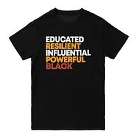 'Educated Resilient Influential Powerful Black' Graphic Tee