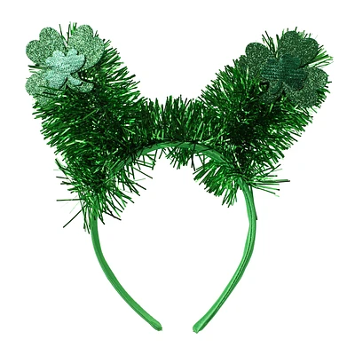 St. Patrick's Day Tinsel Shamrock Headband