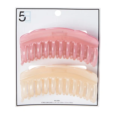Scallop Claw Hair Clips 2-Pack