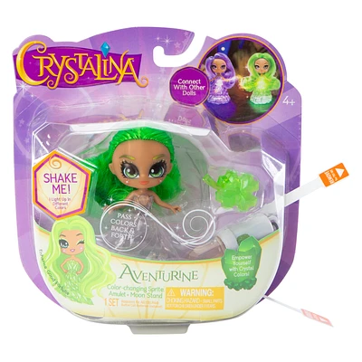 Crystalina™ Aventurine Color-Changing Sprite Doll