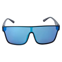 Mens Sporty Mirror Shield Sunglasses