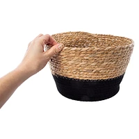 Round Cotton Rope & Grass Basket 12in x 7.75in