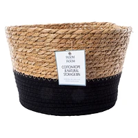 Round Cotton Rope & Grass Basket 12in x 7.75in