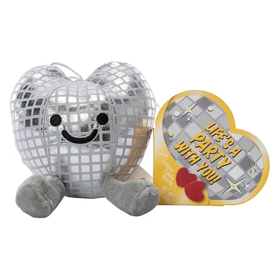 Valentine's Day Mini Disco Ball Heart Plush With Candy