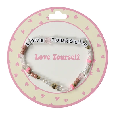 'Love Yourself' Beaded Bracelet